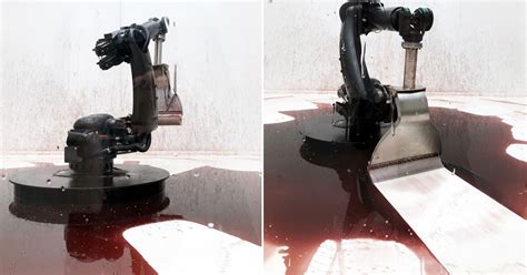 robot hydraulic fluid|industrial robot continuously sweeps blood